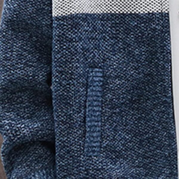 SMIDOW Men's Cardigan Sweaters Knitted Stand Collar Regular Fit Jacket Full Zip Fleece Lined Winter Warm Coat - Image 3