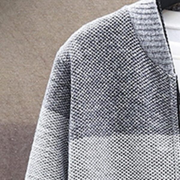 SMIDOW Men's Cardigan Sweaters Knitted Stand Collar Regular Fit Jacket Full Zip Fleece Lined Winter Warm Coat - Image 2