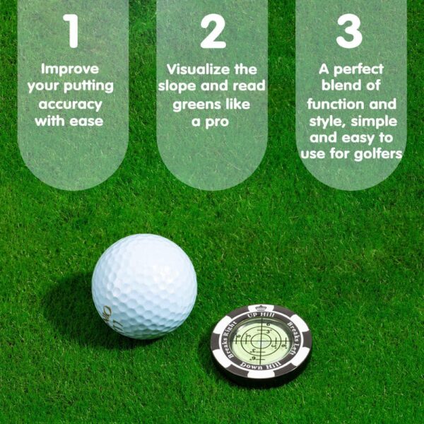 SlopeMaster ProGreen Reader - Golf Ball Marker with High Precision Green Reading Aid Golf Accessories for Men Women - Image 2