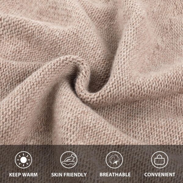 Slouchy Knit Beanie Hats for Women Winter Warm Cashmere Knitted Wool Hats Soft Ski Cap Ladies Beanies Chemo Hat - Image 4