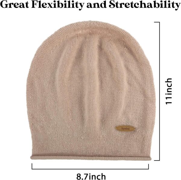 Slouchy Knit Beanie Hats for Women Winter Warm Cashmere Knitted Wool Hats Soft Ski Cap Ladies Beanies Chemo Hat - Image 3