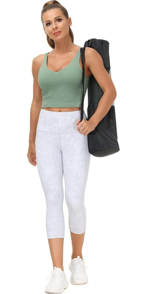 THE GYM PEOPLE Womens' Sports Bra Longline Wirefree Padded with Medium Support - Image 6