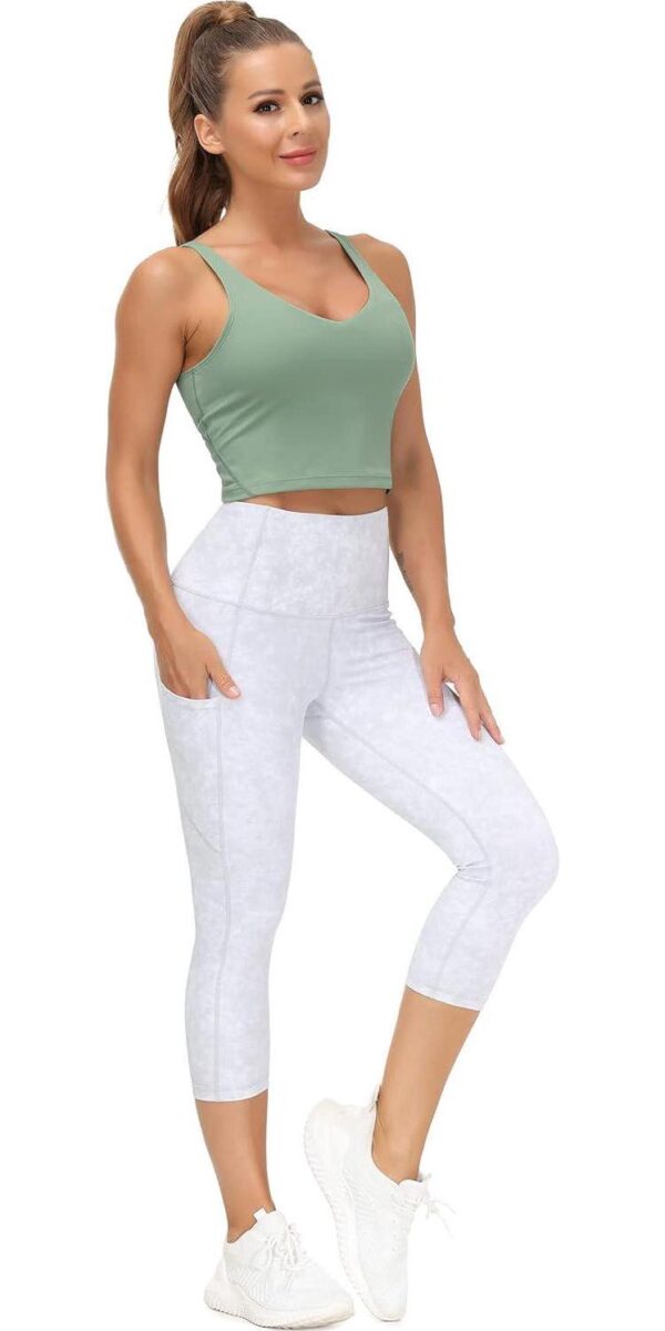 THE GYM PEOPLE Womens' Sports Bra Longline Wirefree Padded with Medium Support - Image 5