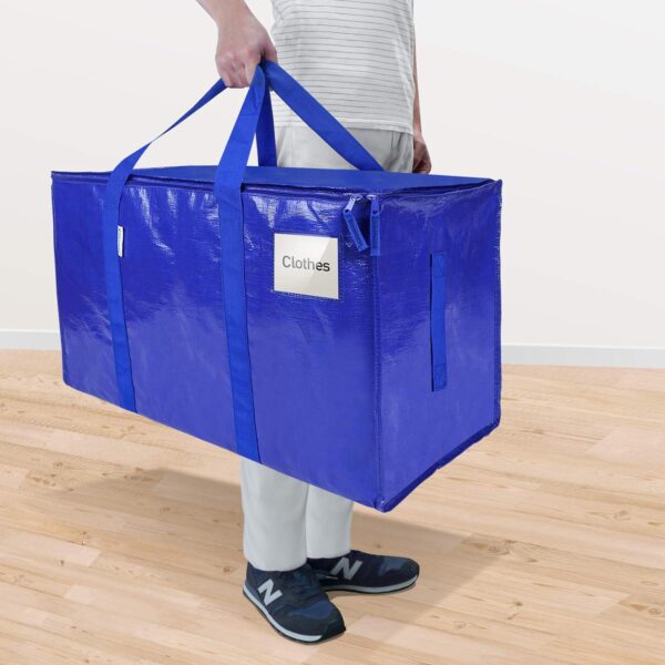 TICONN 6 Pack Extra Large Moving Bags with Zippers and Carrying Handles, Heavy-Duty Storage Tote Moving Boxes for Space Saving - Image 7