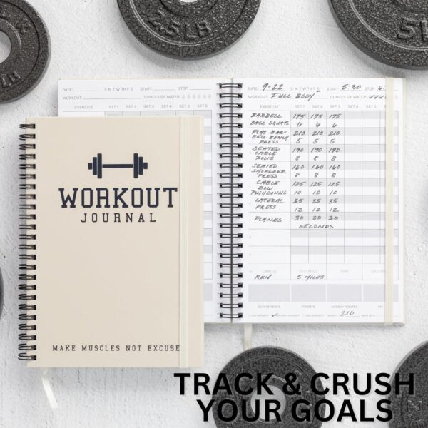The Ultimate Fitness Journal for Tracking and Crushing Your Gym Goals - Detailed Workout Planner and Log Book For Men and Women - Great Gym Accessories With Calendar, Nutrition and Progress Tracker - Image 4