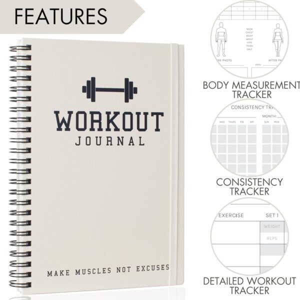 The Ultimate Fitness Journal for Tracking and Crushing Your Gym Goals - Detailed Workout Planner and Log Book For Men and Women - Great Gym Accessories With Calendar, Nutrition and Progress Tracker - Image 2