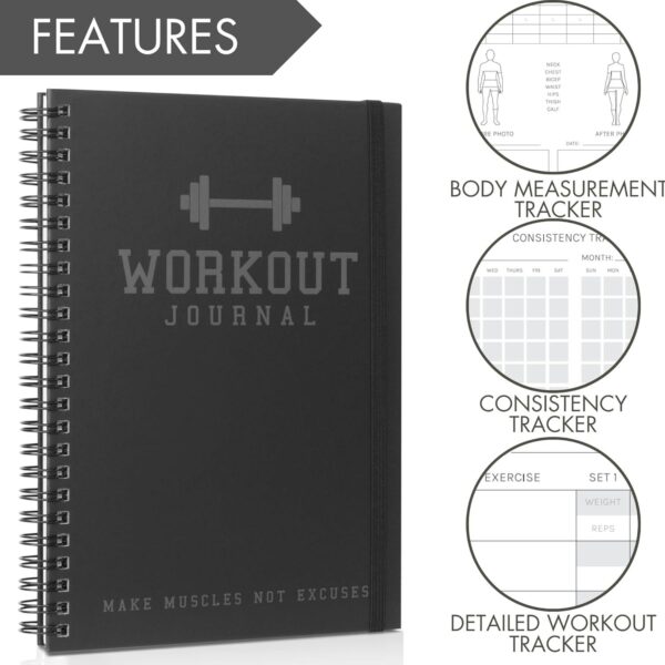 The Ultimate Fitness Journal for Tracking and Crushing Your Gym Goals - Detailed Workout Planner and Log Book For Men and Women - Great Gym Accessories With Calendar, Nutrition and Progress Tracker - Image 2