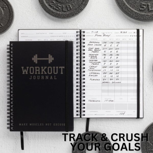 The Ultimate Fitness Journal for Tracking and Crushing Your Gym Goals - Detailed Workout Planner and Log Book For Men and Women - Great Gym Accessories With Calendar, Nutrition and Progress Tracker - Image 4