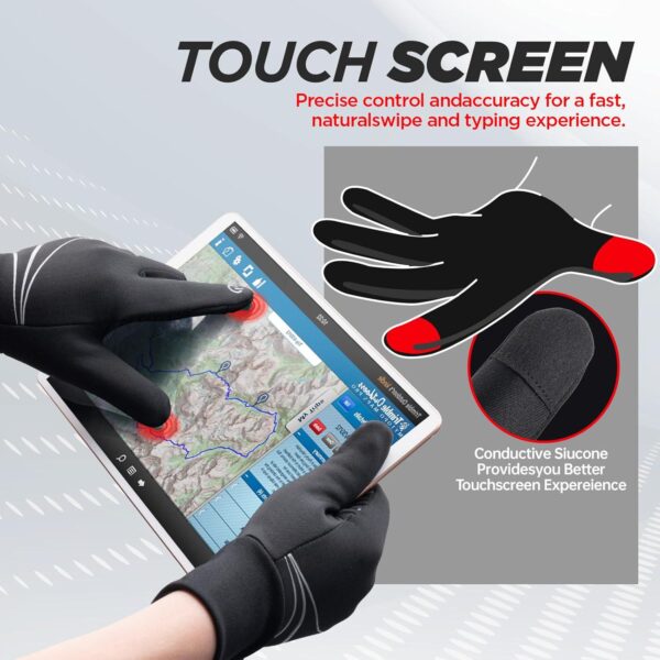 Thermal Gloves for Men Women, Winter Gloves Windproof Anti-Slip Lightweight, Warm Gloves Soft Stretchy Touch Screen Splash-Proof Snow Gloves Running Gloves for Driving Riding Cycling Hiking Walking - Image 5