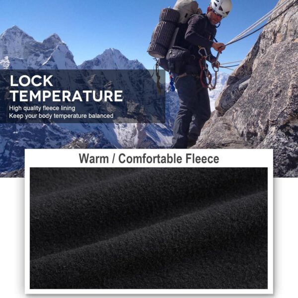 Toomett Men's hiking Snow Pants Skiing Winter Insulated Fleece lined Outdoor Water Repellent camping,walking,fishing - Image 5