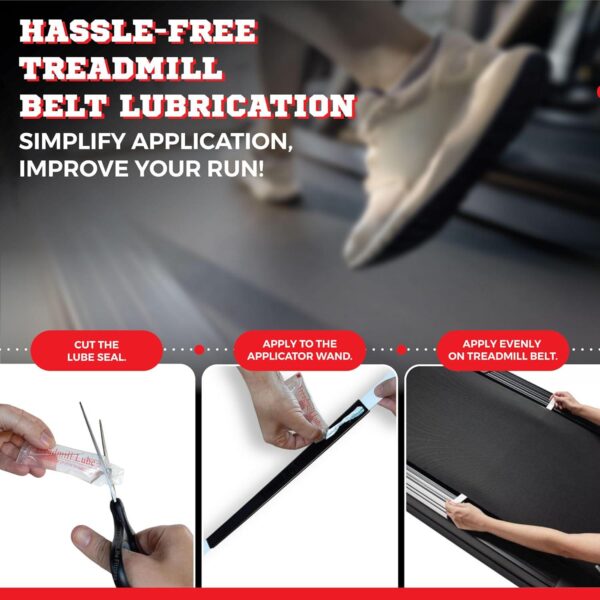 TreadLife Fitness Treadmill Maintenance Kit | 5 Applications of Treadmill Lubricant for Belt | 100% Silicone Lube | Extra Wide TruLube Applicator Wand | Directions Included - Image 3
