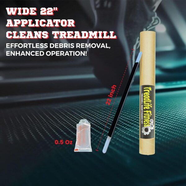 TreadLife Fitness Treadmill Maintenance Kit | 5 Applications of Treadmill Lubricant for Belt | 100% Silicone Lube | Extra Wide TruLube Applicator Wand | Directions Included - Image 4