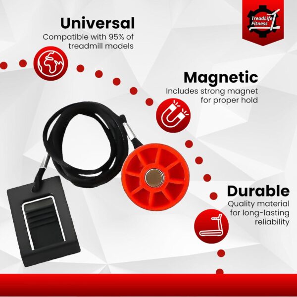 TreadLife Fitness Universal Treadmill Magnet Safety Key Replacement | Compatible with NordicTrack, Proform, Icon, Image, Weslo, Reebok, Epic, Golds Gym, Freemotion, Healthrider Treadmills, and More - Image 4