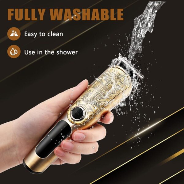Ufree Gifts for Men, Beard Trimmer for Men with Charging Stand, IPX7 Waterproof Electric Razor Shavers for Men, Clippers for Hair Cutting, Mens Grooming Kit for Mustache Nose Facial Body - Image 6
