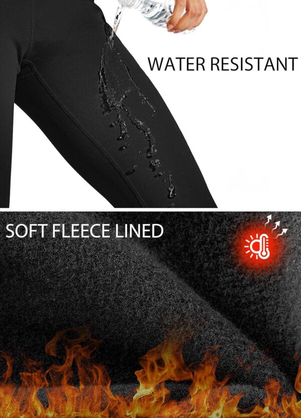 Willit Women's Fleece Lined Leggings Water Resistant Winter Pants Thermal High Waisted Yoga Hiking Running Tights Pockets - Image 3