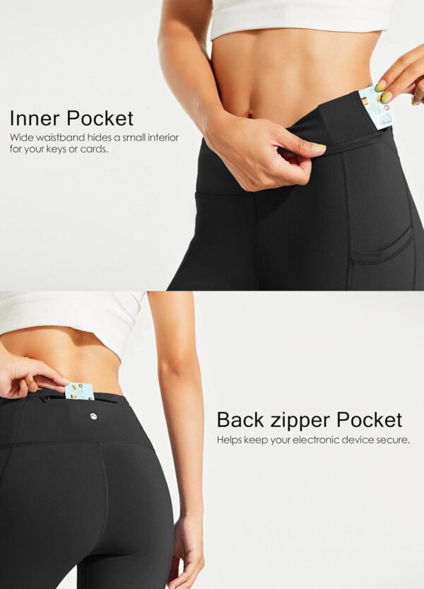 Willit Women's Fleece Lined Leggings Water Resistant Winter Pants Thermal High Waisted Yoga Hiking Running Tights Pockets - Image 4