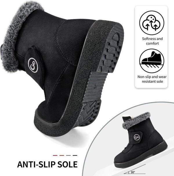 Winter Ankle Snow Boots for Women: Warm Comfortable Fur Lined Womens Boots Anti Slip Walking Outdoor Ladies Boot - Image 5