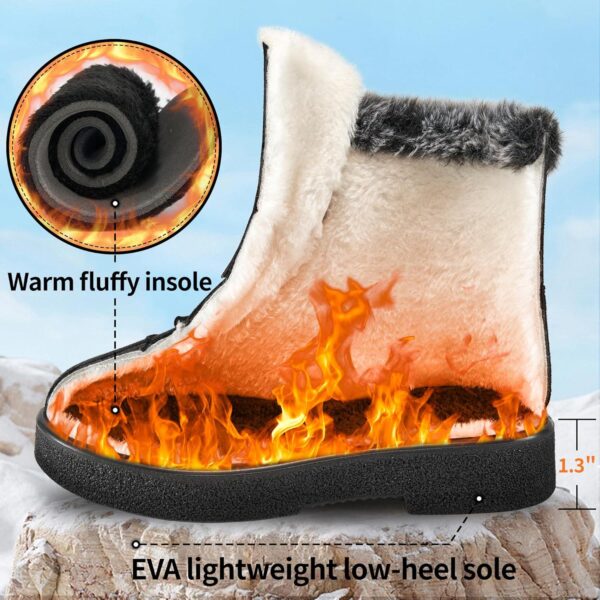 Winter Ankle Snow Boots for Women: Warm Comfortable Fur Lined Womens Boots Anti Slip Walking Outdoor Ladies Boot - Image 4