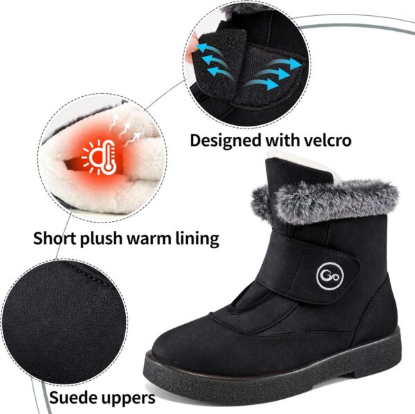 Winter Ankle Snow Boots for Women: Warm Comfortable Fur Lined Womens Boots Anti Slip Walking Outdoor Ladies Boot - Image 3