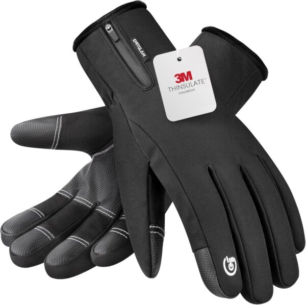 Winter Gloves Men and Women Made with 3M Premium Insulation, Waterproof Snow Ski Gloves with 10 Touchscreen Fingers and 5-Layer Fabric, Windproof Thermal Warm Gloves for Cold Weather