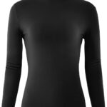 Women's Long Sleeve Lightweight Turtleneck Top Pullover Casual Active Layer Tops Shirts