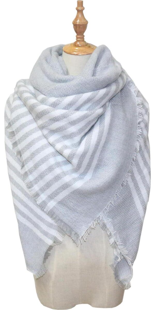 Women's Plaid Blanket Winter Scarf, Warm Cozy Tartan Wrap Oversized Shawl Winter Scarves for Women - Image 6