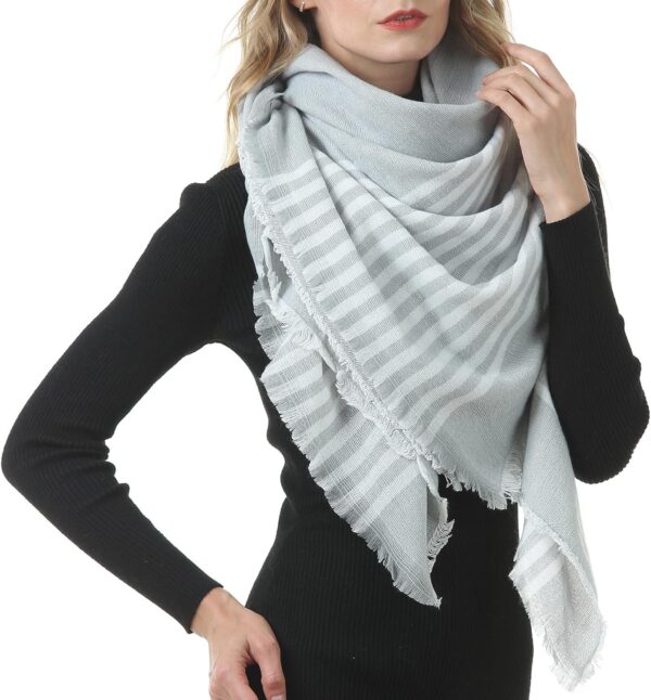Women's Plaid Blanket Winter Scarf, Warm Cozy Tartan Wrap Oversized Shawl Winter Scarves for Women - Image 5
