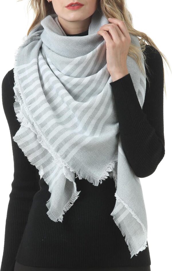 Women's Plaid Blanket Winter Scarf, Warm Cozy Tartan Wrap Oversized Shawl Winter Scarves for Women - Image 3