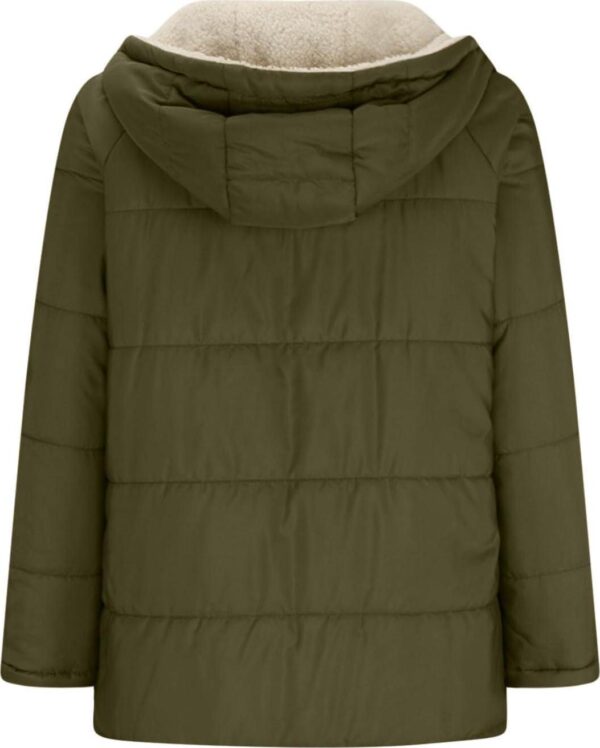 Women's Sherpa Fleece Lined Long Jackets Shearling Reversible Overcoats Winter Puffer Coats Hood Zip Outerwears - Image 6