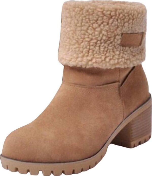 Womens Boots 2024 Winter Warm Snow Boots Ladies Casual Fashion Booties Ankle Boots Womens Mid Calf Boots - Image 2