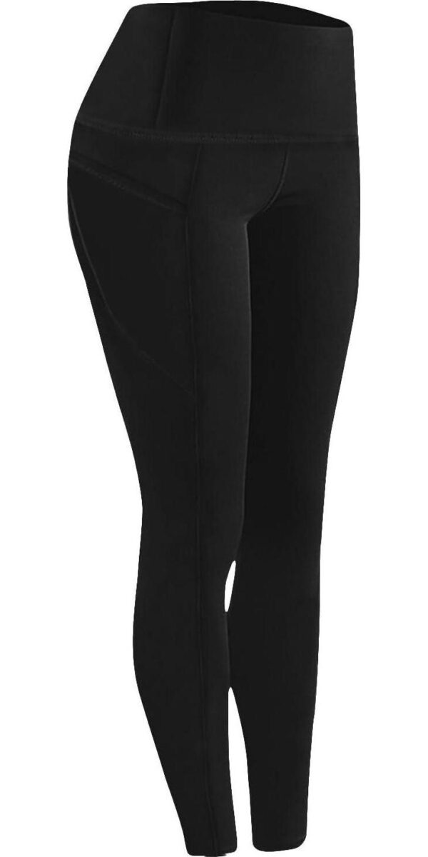 Womens Fleece Lined Leggings Tummy Control High Waisted Tights Athletic Yoga Pants Warm Winter Leggings with Pockets - Image 5