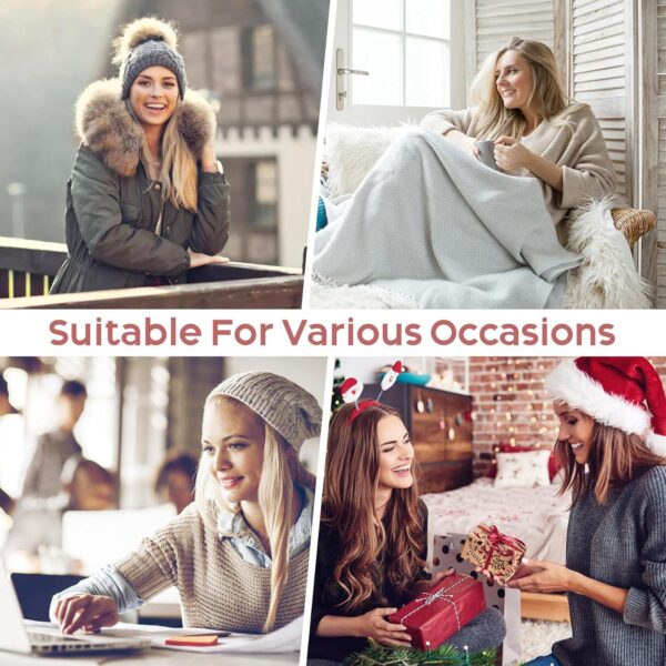 YSense 5 Pairs Womens Wool Socks Thick Knit Warm Winter Socks Cozy Comfy Socks Gifts for Women - Image 6