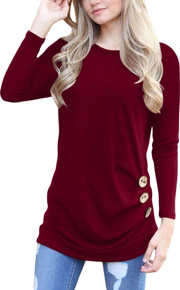 Yincro Women's Casual Long Sleeve Tunic Tops Fall Tshirt Blouses