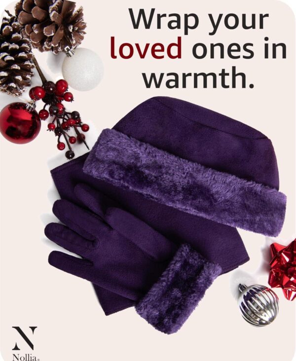 boxed-gifts Women's Warm Fleece Winter - Women's Hat and Glove Set + Hats Gloves Scarves for Women - Image 6